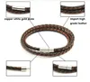 Partihandel Mode Smycken Multilager Läderarmband Män Casual Personlighet Hemp Flower Weave Wristband Punk Korea Armband för kvinnor