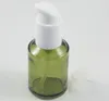 Groothandel cosmetische 60 ml lotion pomp fles, leeg gekleurde ronde frosted glazen serum flessen SN5521