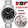 VSF Aqua Terra 150M CAL A8500 Automatic Mens Watch Black Textured Dial Green Hand Stick Stainless Steel Bracelet 231.10.42.21.01.004 Super Edition Puretime 07A1