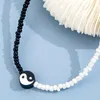 Chokers Aprilwell One Piece Punk Tai Chi Boncuk Kolye Erkekler için Renk Kpop Sokak Giyin