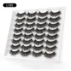 Yeni Varış 16 Pairs Kalın Doğal Vizon Yanlış Kirpikler Set Yumuşak Canlı Çok Katmanlı Kullanımlık El Yapımı 3D Sahte Lashes Uzantıları Kıvırcık Crisscross Gözler Makyaj