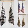 Новые ручной работы зебра шаблон алюминиевые серьги для женщин серьги американский флаг висит серьги модный шарм украшенные подарки X0709 x0710