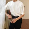 IEFB / Мужская одежда Летняя мода сплошной цвет водолазки с коротким рукавом тройник для мужчин и женщин корейский стиль повседневные вершины 9Y969 220312