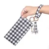 Stampa leopardata PU Leater Tassel Pendente Braccialetto Braccialetto Borse da donna Portachiavi in ​​pelle Braccialetti Braccialetti Portafoglio Mobile Phone Borsa Regalo di Natale