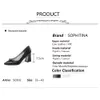 SOPHITINA Career Female Pumps Butterfly Knot Thick Heels Word Border Solid High Quality Pumps Classics Black Shoes Women SO502 210513