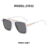 Rétro carré hommes lunettes de soleil mode grand cadre dames lunettes rue tir podium voyage conduite multi fonction classique eyew303r