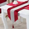 Modern Solid Color Diamond Table Runner Home Table Cloth Hotel Bordduk För Bröllopsfest Chirstmas Decoration