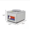 DZ-260C 110V/220V máquina de sellado de envasado al vacío Digital Vac Packer sellador de alimentos embalaje Industrial 120W