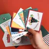 Cartes de voeux 1/10pcs mignon dessin animé joyeux Noël carte ensemble cadeaux de Noël créatifs imprimés enveloppes en papier années accessoires