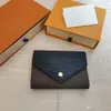 High Quality pu Leather card holder Coin Purses 60492 folding Classic Zip Wallets Fashion Designer mens Holders Letter Womens purse Luxury unisex Wallet 6 colors