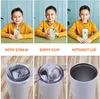 12oz Sublimation Blank Insulated Sippy Cups Stainless Steel Kids Tumbler with Handles Double Wall Vacuum Mug for Kids and Children sxa6