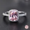 여성을위한 영원한 다이아몬드 반지 100 % 925 스털링 실버 화이트 골드 보석 자수정 천연 자연 moissanite 링 x0715