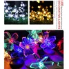 7m 12m luzes de jardim solar LED luz de cadeia de luzes ao ar livre luzes da fada de rua Festão da flor para a festa de jardim interna decoração de árvore Xmas 211104