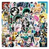 100pcs samochodowa naklejka z kreskówki anime naklejki moje hero akademickie graffiti boku no bohatera akademicka postać kalka laptop samochod