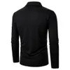 Black Polo Shirts Men Splice Long Sleeve Para Hombre Casual Slim Streetwear Breathable Colorful Patchwork Homme Mens T Shirt 210524