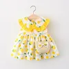 2021女の子のための夏のベビードレスのための赤ちゃんのビーチプリントサンドレス新生服幼児プリンセスドレス赤ちゃん服衣装q0716