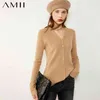 Pull minimalisme automne d'hiver pour femmes Fasion 100% WoolCashmere Solide TurtLeneck Pull Sweater Femme 12040849 210527
