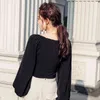 Chemisier Femme Early Spring Tops Female Light Ripe Shirts Solid Color French Vintage Puff Sleeve Blouse Women 9334 210427