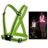 Justerbara män Wome Suspenders Reflekterande Vest Säkerhet Säkerhetsband Hög synlighet Gear Stripes för vandringslöpande cykelvandring 4x1.5cm