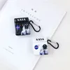 3D Sevimli NASA Bavul Gövde Kutusu Spaceman Kulaklık Kılıfları Yumuşak Silikon Kapak Damla Koruyucu Koruyucu Apple Airpods 1 2 Pro Olgu