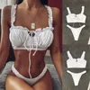 Women's Swimwear Women Bikini Solid Color Strappy 2021 Sexy Brazilian Suit Swimsuit Beachwear