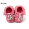 Nouveau style Fringe Daim PU Cuir Bébé Kid Enfants Soft Soled Anti-dérapant Premières Chaussures Bébé Mocassins Moccs Chaussures 210326