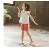Clothing Sets Kids Summer Girls Clothes Set Children Outfits T-shirt+ Shorts For Baby Casual 2Piece Suit 4 5 6 8 10 12 Years