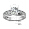 Moissanite Ring 1ct D Color Vvs1 's Jewelry Accessories 2021 Engagement Wedding Silver 925 Rings for Women
