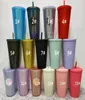 700ml 텀블러 개인화 무지개질 24 Bling Rainbow Unicorn Studded Cold Cup Tumbler Coffee Mug