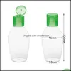 Imballaggio Office School Business Industrial50Ml Disinfettante Bottiglie vuote per lavaggio a mano Bottiglia di plastica per animali domestici per disinfettante con tappo Verde Bianco D