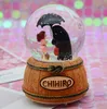 Spirited Away Kaonashi Crystal Ball Caja de música Regalos de cumpleaños Chica Copos de nieve brillantes Caja de música Decoración del hogar Adorno de escritorio 210319