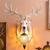 Duvar lambaları Vintage boynuz led lamba nordic ışık retro geyik oturma odası yatak odası başucu aplik kapalı vanity
