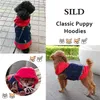 Huisdier kleding honden jeans jas hond kleding cool blauw denim jas kleine medium doggy revers vesten klassieke hoodies puppy rood zwart check vintage gewassen kleding L A152