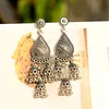 Boho Indian Jhumka Jewelry Small Bells Long Tassel Drop Earring Bohemia Vintage Ethnic Dangling Earrings For Women