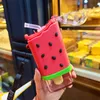 Neue Sommer Nette Donut Eiscreme Wasser Mit Stroh Kreativen Quadratische Wassermelonenbecher Tragbare Dichtage Tritan Flasche BPA frei