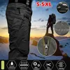 Men's Spring Cargo Pants Quick Dry Thin Tactical Multi Pocket Elastic Waist Military Trousers Autumn Male Casual Slim Fit 210715