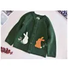 Little maven Baby Girls Autumn Sweater Rabbit Lovely Knitted Clothes Toddler Children Sweatshirt Outfit for Kids 2 to 7 years 211110