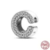 925 Perles en argent sterling CZ 26 lettres Charm Fit Pandora Bracelet Love Mode Silver Bijoux Femmes Cadeau