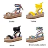 Sandals Women's Gladiator Sandal Woman Platform Wedge Cross Tied Casual Shoe 2021 Summer Sexy Lady Ankle Wrap Lace Up Footwear