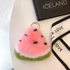 Real Rex Rabbit Sleutelhanger Girl Watermelon Bont Hanger Fashion Cute Gift Snel