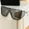 23SS Offizielle neueste, beliebte Luxus-Sonnenbrille 102B, übergroßer Rahmen mit geraden Bügeln, versteckter Kapuze, modischer Designer-Stil und Top-Qualität, zufällige Box