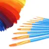 Profesjonalna drobna pędzel do farby okrągłe wskazujące porady Nylonowe włosy artysty akrylowe farby do akwarela obrazu olejnego