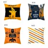 Geometric 45*45cm Orange Halloween Pillowcase Pillowcase Bedding Supplies Customed Pumpkin Print Cushion Cover Home Decor 40 Colors