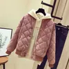 Chaquetas de invierno para mujer, abrigos cálidos informales con botones de manga larga y cuello redondo, uniforme de béisbol ajustado sólido, ropa de abrigo de otoño para mujer 210526