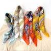 2021 Spring New Square Scarf 100 Natural Silk Hairband Foulard Female Bandana Design Print Small Neck Scarves Kerchief Tie9018387