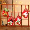 Christmas Socks Gift Bag Pendants Children's Candy Bags Cartoon Small Sock Decorations More Than 24 Style S Size Free Ship 24pcs