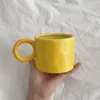 Mugs LadyCC Ceramic Mug For Coffee Creative Round Handle Large Capacity Water Cup Milk
