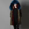 Frauen Pelz Faux LVCHI 2021 Winter Weibliche Parker Natürliche Mäntel SHUBA Casual Weiche Futter Military Stil Echte Warme Kragen kapuze