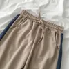 Korobov femmes décontracté Hit couleur Patchwork pantalon coréen laçage large jambe pantalon Harajuku Vintage pantalons de survêtement Femme 210430