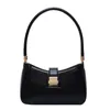 Solid PU leather casual handbag womens retro style shoulder bag buckle mini Purse Daily use